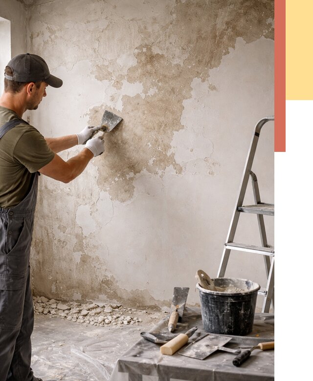 Снятие старой шпаклевки в Гулькевичах от 1919 руб. — быстро и недорого | ОТДЕЛОЧНИК-Гль