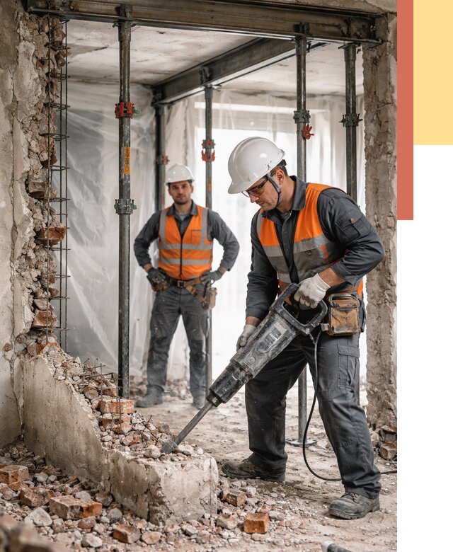 Снос несущих стен в Гулькевичах от 10633 руб. — демонтаж несущей стены под ключ | ОТДЕЛОЧНИК-Гль