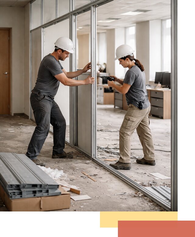 Демонтаж алюминиевых перегородок в Гулькевичах быстро и аккуратно