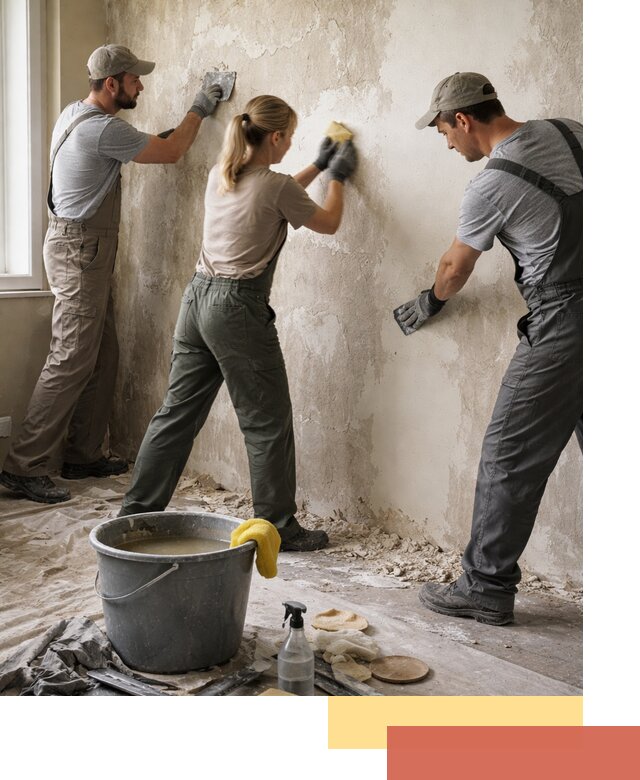 Очистка стен от клея и грунтовки в Гулькевичах качественно и быстро