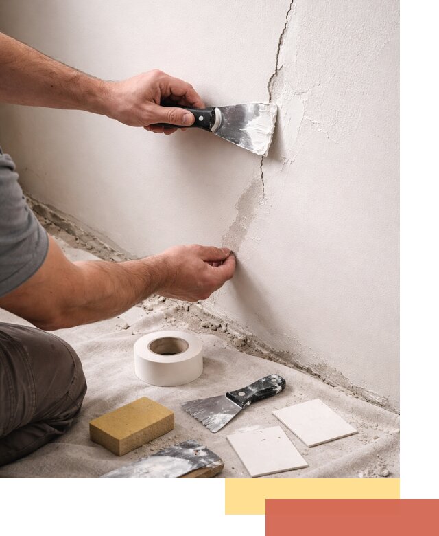 Заделка трещин и сколов в стенах и потолках в Гулькевичах