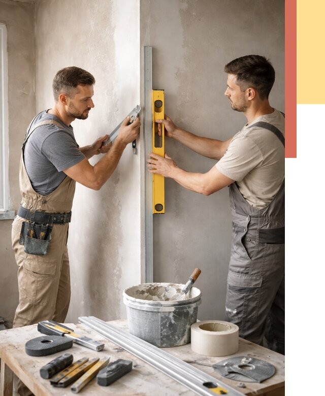 Выведение углов стен в Гулькевичах от 1919 руб. быстро и недорого | ОТДЕЛОЧНИК-Гль