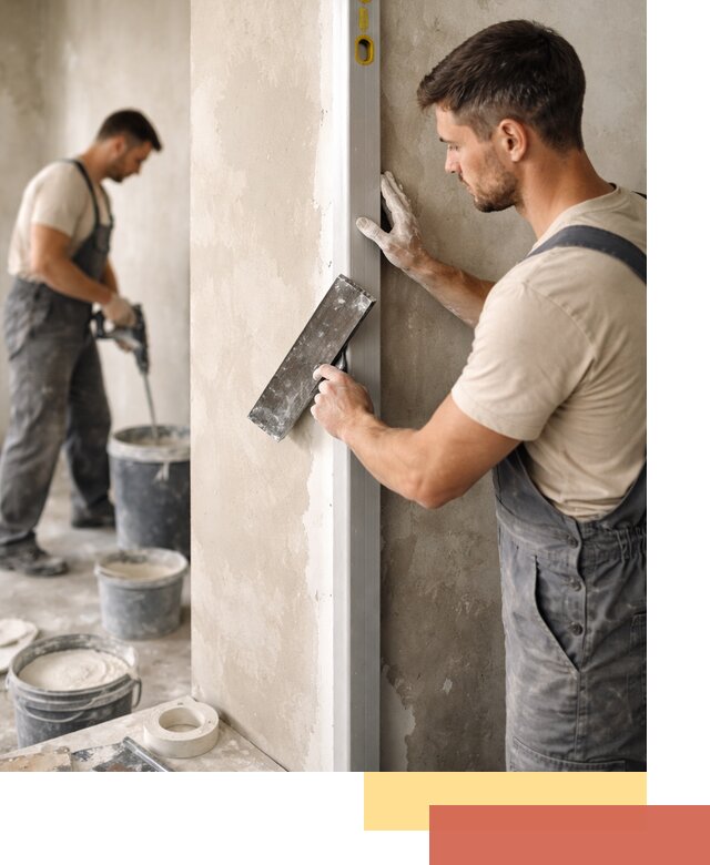 Выведение углов стен в Гулькевичах: монтаж и оштукатуривание