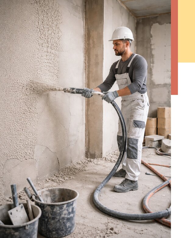 Машинная штукатурка стен в Гулькевичах под ключ от 6743 руб./м2 | ОТДЕЛОЧНИК-Гль