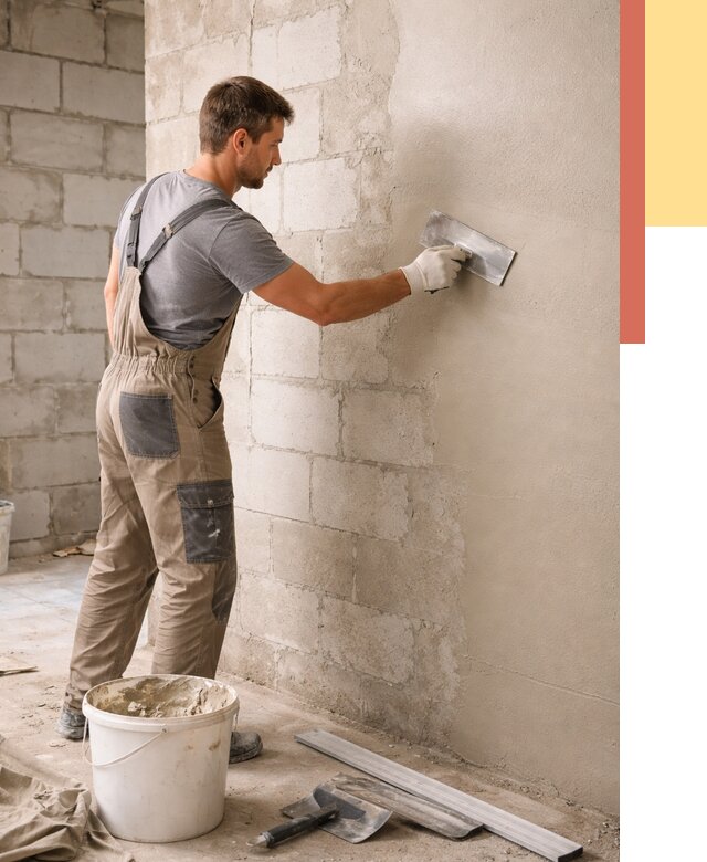 Штукатурка стен из газобетона в Гулькевичах от 2179 руб./м2 — быстро и недорого | ОТДЕЛОЧНИК-Гль