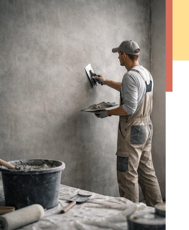 Декоративная штукатурка под бетон в Гулькевичах от 2594 руб./м² — нанесение под ключ | ОТДЕЛОЧНИК-Гль