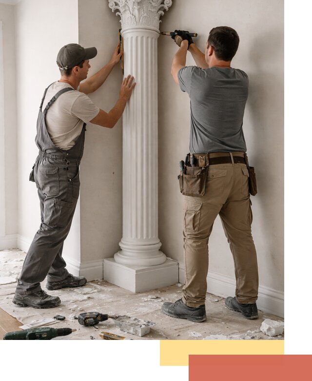 Установка декоративных колонн в Гулькевичах под ключ