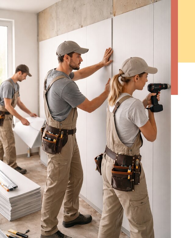 Монтаж ПВХ панелей на стены в Гулькевичах от 467 руб/м2 — быстро и недорого | ОТДЕЛОЧНИК-Гль