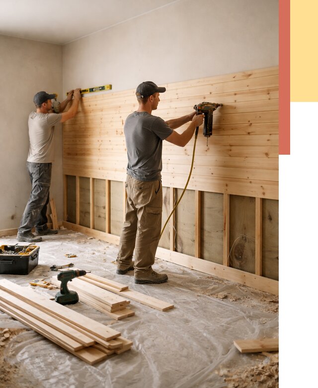 Монтаж деревянной вагонки на стены в Гулькевичах от 7781 руб. | Услуги монтажа вагонки | ОТДЕЛОЧНИК-Гль