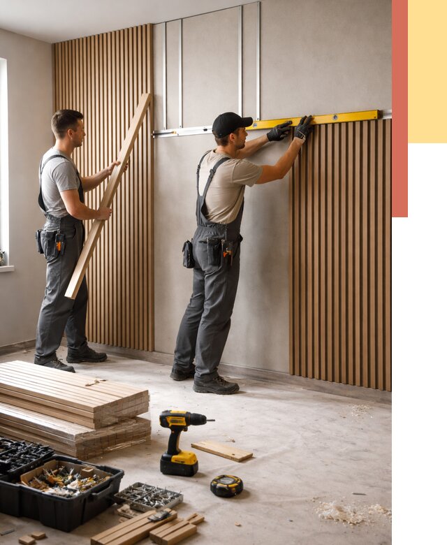 Монтаж реечных панелей на стены в Гулькевичах от 1245 руб. — быстро и недорого | ОТДЕЛОЧНИК-Гль