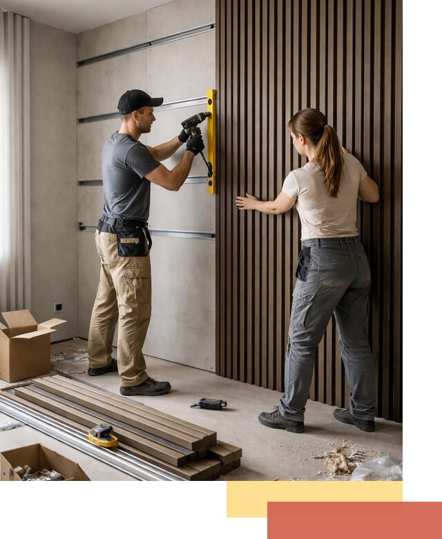 Монтаж реечных панелей на стены в Гулькевичах