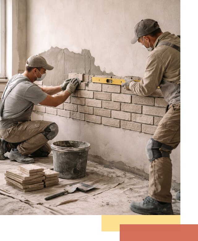 Монтаж декоративного кирпича профессионально в Гулькевичах