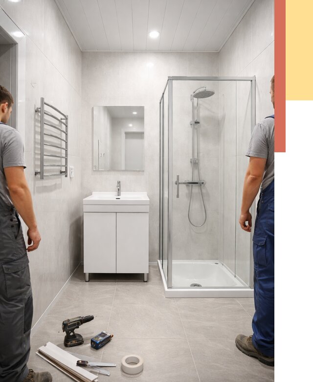 Отделка ванной комнаты панелями ПВХ в Гулькевичах от 4668 руб. за м2 | ОТДЕЛОЧНИК-Гль