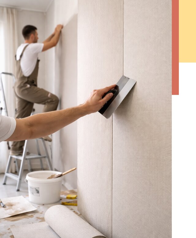 Поклейка текстильных обоев в Гулькевичах от 4668 руб. под ключ | ОТДЕЛОЧНИК-Гль