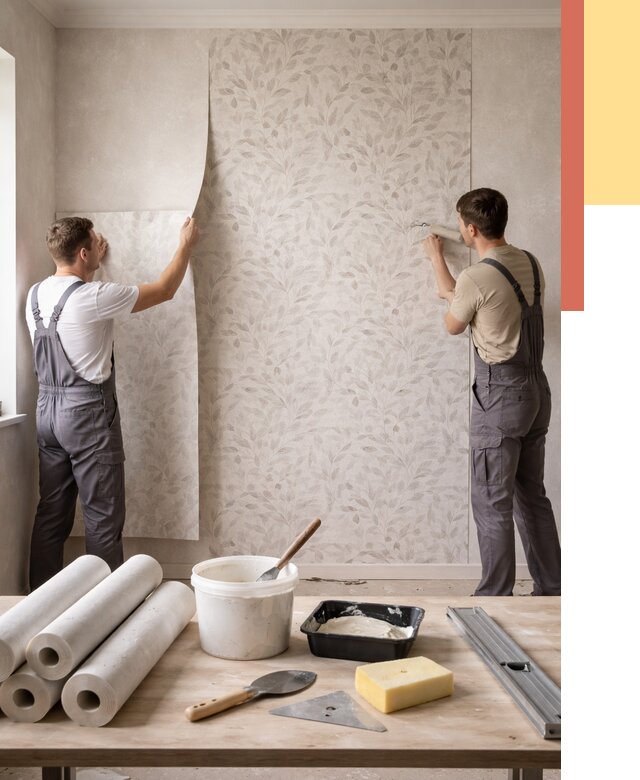 Поклейка обоев с подбором рисунка в Гулькевичах от 3631 руб. | ОТДЕЛОЧНИК-Гль - быстро и недорого
