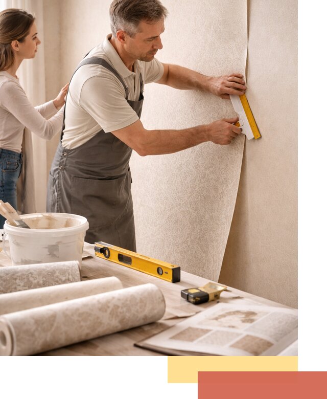 Поклейка обоев с подбором рисунка в Гулькевичах