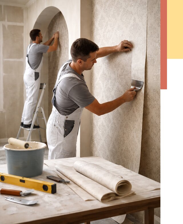 Поклейка обоев на сложные стены в Гулькевичах от 2905 руб. под ключ | ОТДЕЛОЧНИК-Гль