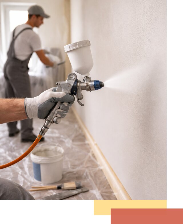 Покраска стен краскопультом в Гулькевичах быстро и качественно