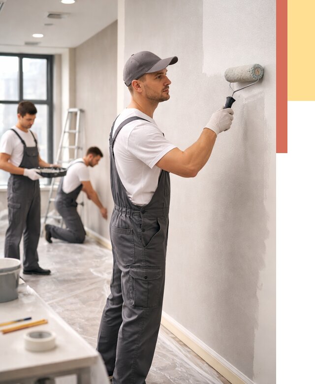 Покраска стен в офисе в Гулькевичах от 8818 руб. — быстро и недорого | ОТДЕЛОЧНИК-Гль