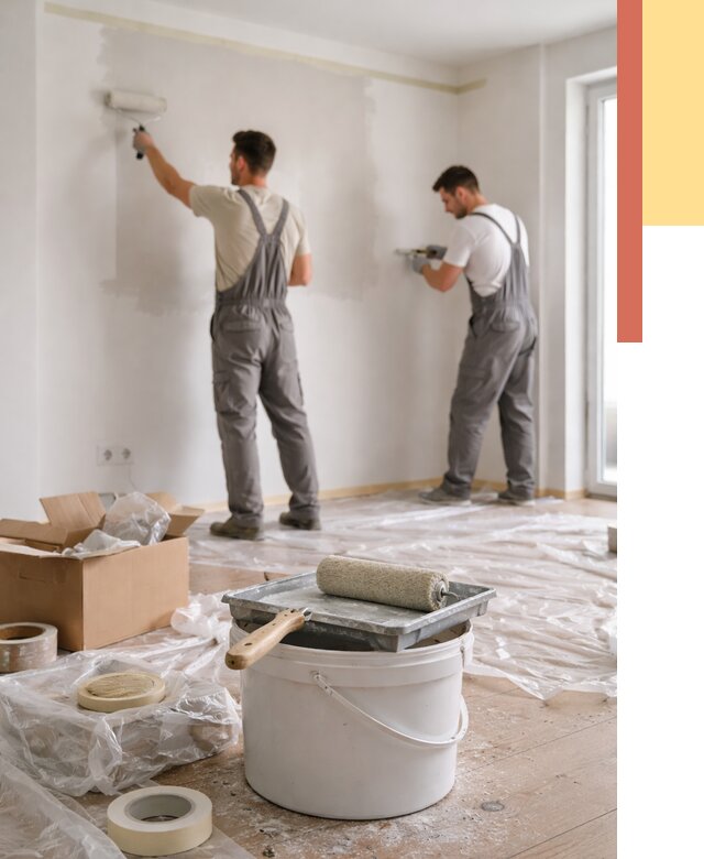 Покраска стен в квартире в Гулькевичах от 2594 руб/м2 — быстро и недорого | ОТДЕЛОЧНИК-Гль