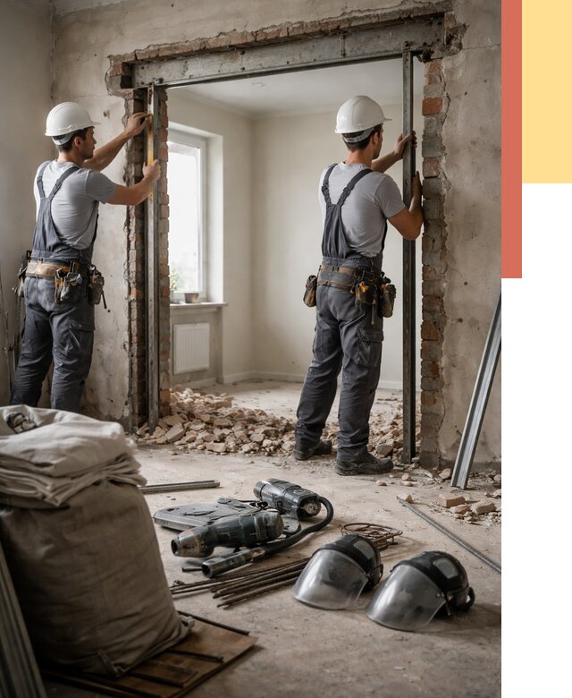 Расширение дверного проема в Гулькевичах от 12968 руб. под ключ | ОТДЕЛОЧНИК-Гль