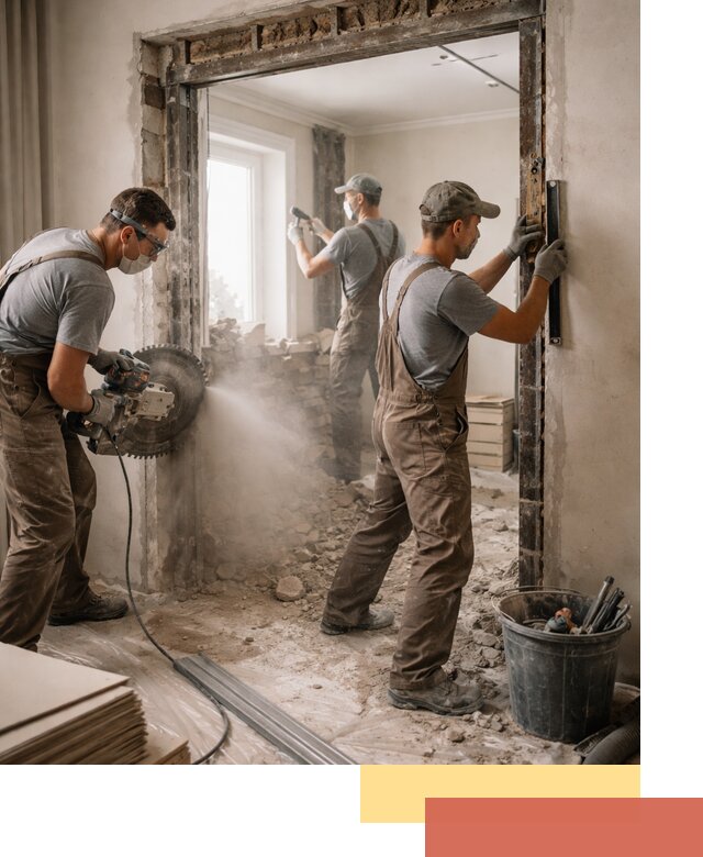 Расширение дверного проема под установку новой двери в Гулькевичах