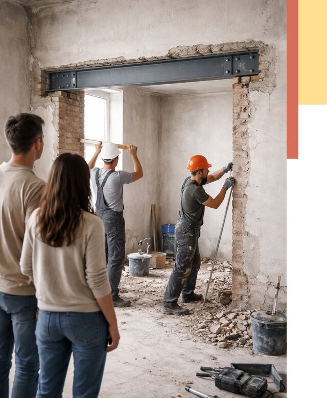 Усиление проема в стене в Гулькевичах от 9855 руб. — усиление дверного проема металлоконструкцией | ОТДЕЛОЧНИК-Гль