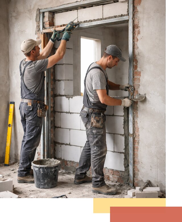 Закладка дверного проема под ключ в Гулькевичах: демонтаж, монтаж, отделка