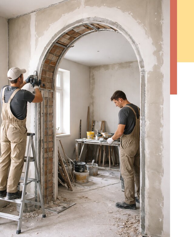 Устройство арочного проема в Гулькевичах от 9855 руб. под ключ — быстро и недорого | ОТДЕЛОЧНИК-Гль