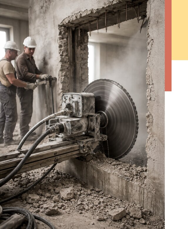 Алмазная резка проемов в Гулькевичах от 4668 руб. быстро и недорого | ОТДЕЛОЧНИК-Гль