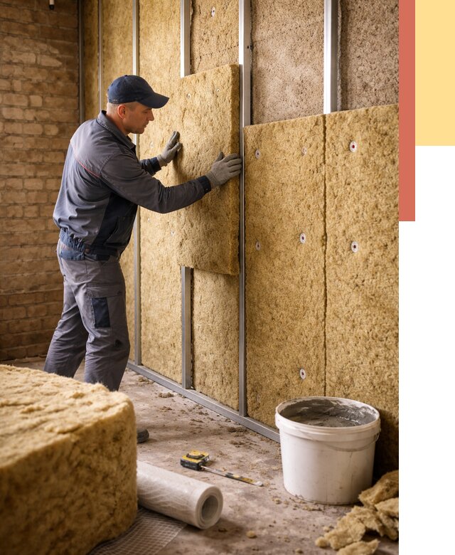 Утепление стен минватой в Гулькевичах от 1400 руб./м2 — недорого и быстро | ОТДЕЛОЧНИК-Гль