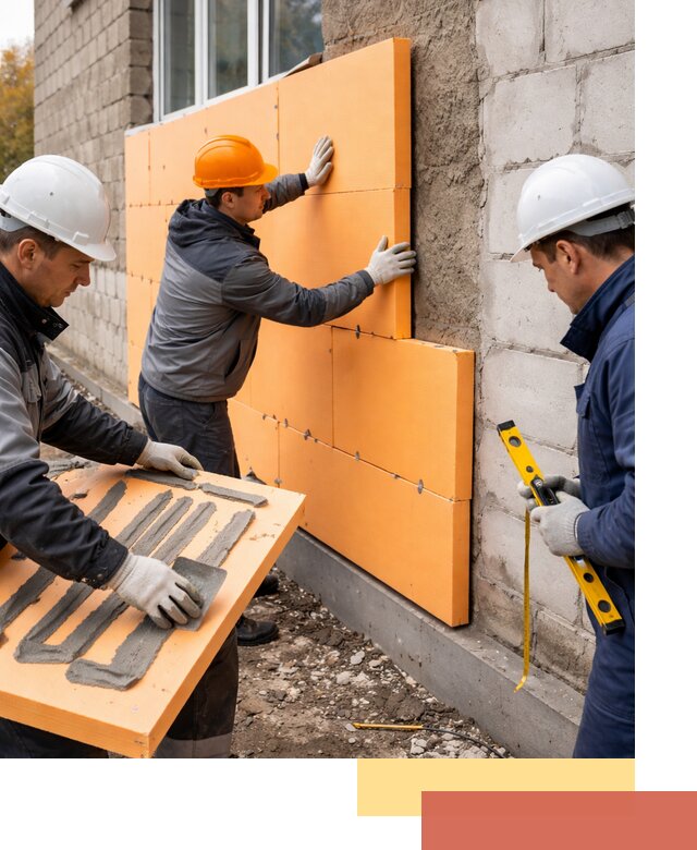 Утепление фасада пеноплексом под ключ в Гулькевичах