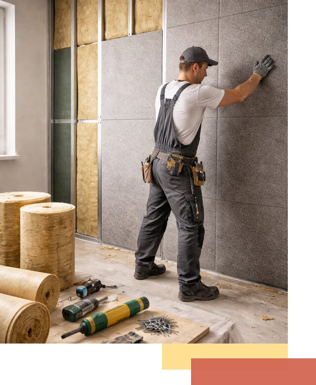 Профессиональная шумоизоляция стен в Гулькевичах для квартиры и офиса