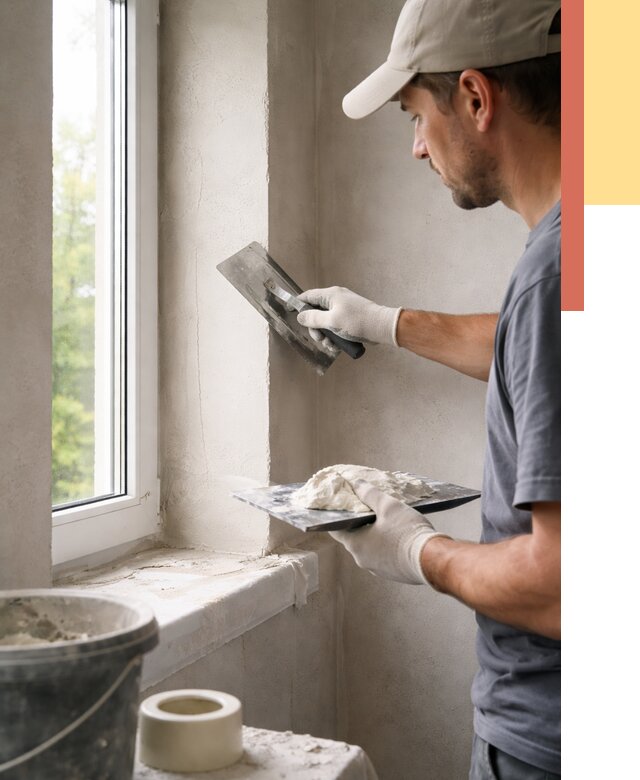 Штукатурка откосов в Гулькевичах от 4668 руб/м² — услуги и выравнивание под ключ | ОТДЕЛОЧНИК-Гль