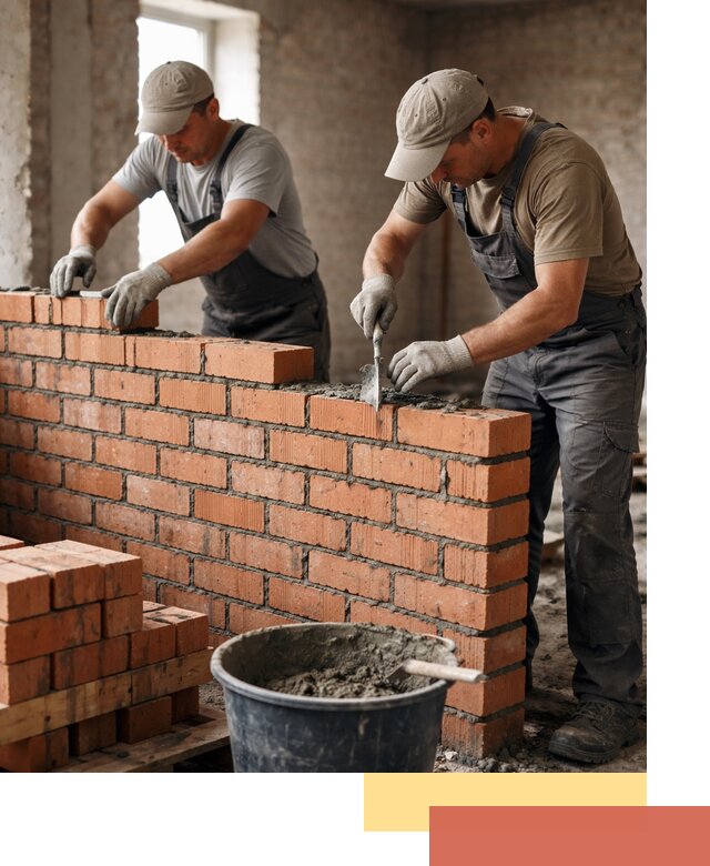 Кладка кирпичных перегородок под ключ в Гулькевичах