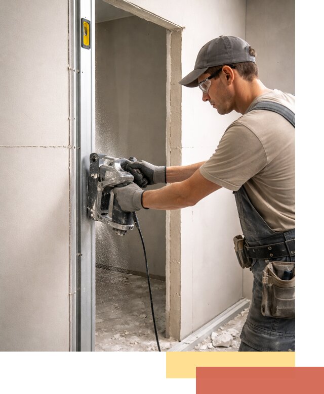 Устройство дверного проема в перегородке в Гулькевичах