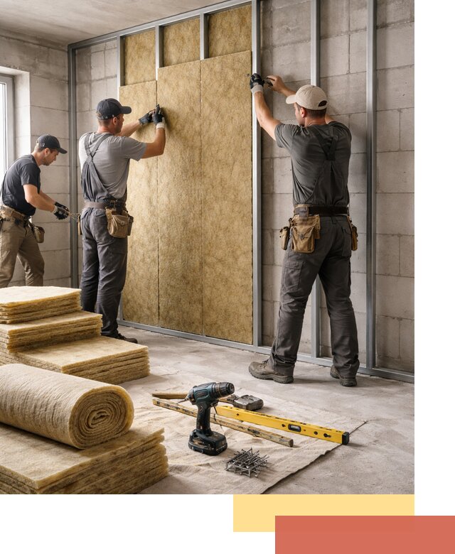 Шумоизоляция перегородок из блоков в Гулькевичах — монтаж и защита шумоизоляцией