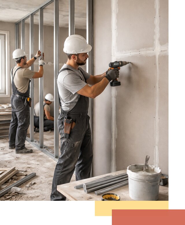 Перегородки из огнестойкого гипсокартона в Гулькевичах под ключ