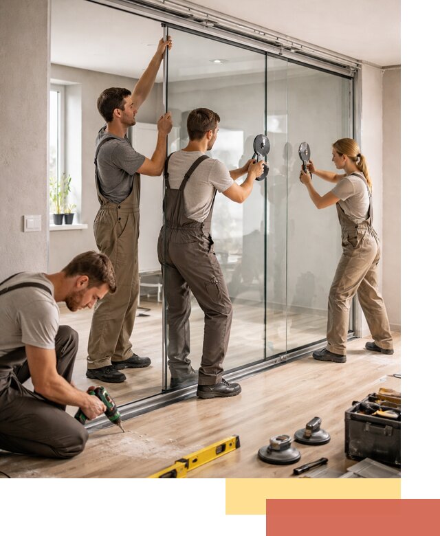 Изготовление стеклянных перегородок на заказ в Гулькевичах