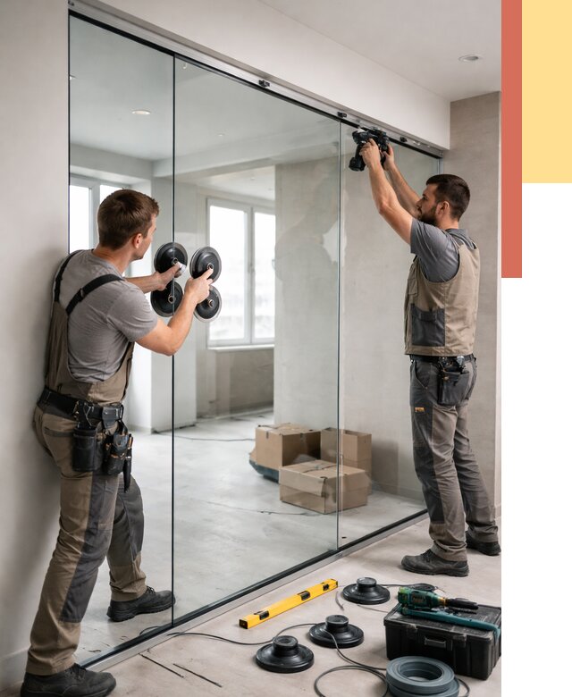 Монтаж стеклянных перегородок в Гулькевичах от 6743 руб. | ОТДЕЛОЧНИК-Гль