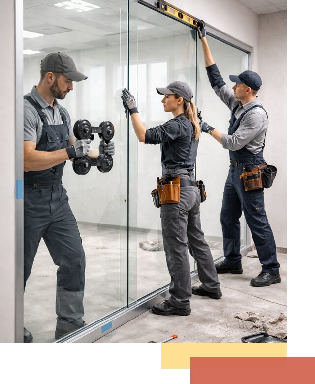 Профессиональный монтаж стеклянных перегородок в Гулькевичах