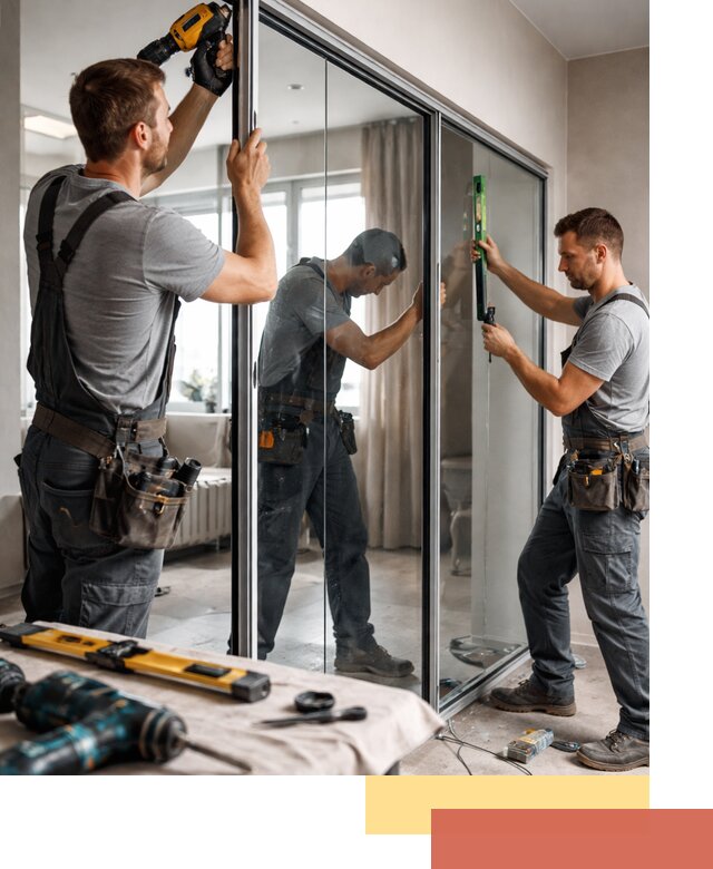 Каркасные стеклянные перегородки под ключ в Гулькевичах