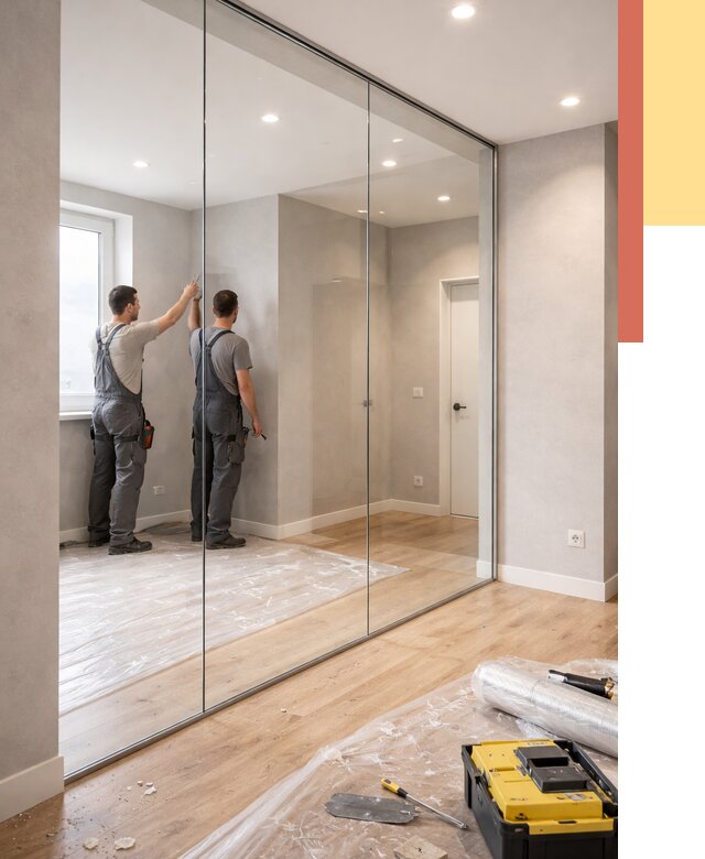 Безрамные стеклянные перегородки в Гулькевичах — монтаж от 9855 руб. | ОТДЕЛОЧНИК-Гль