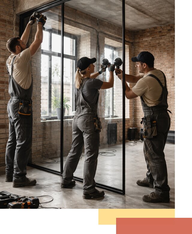 Стеклянные перегородки лофт — изготовление и монтаж в Гулькевичах