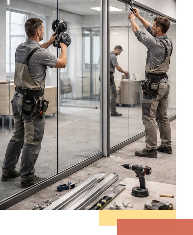 Стеклянные офисные перегородки под ключ в Гулькевичах