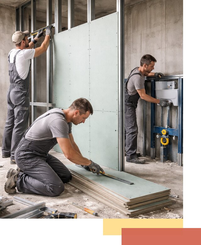 Монтаж и ремонт сантехнических перегородок в Гулькевичах