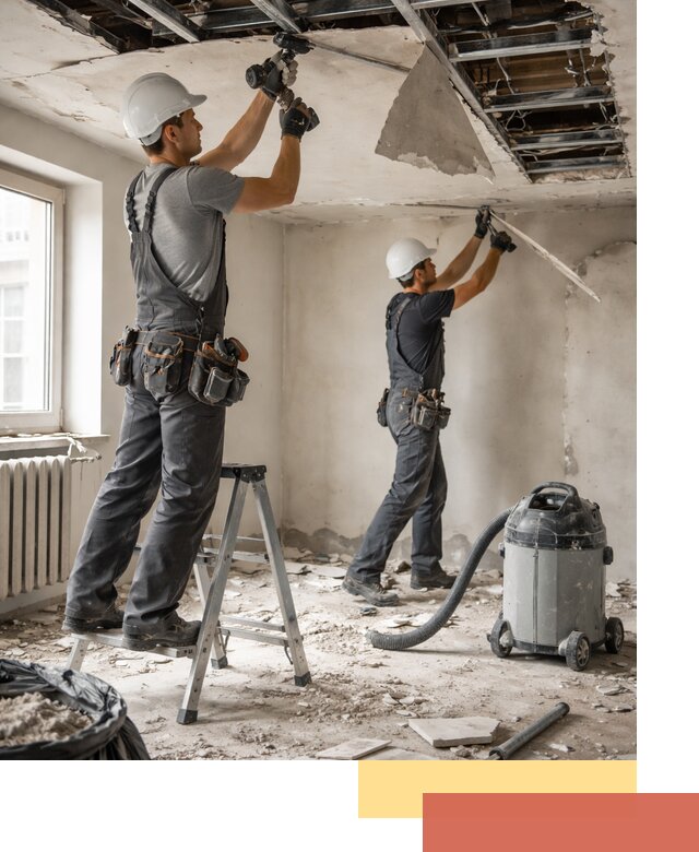 Демонтаж гипсокартонного потолка в Гулькевичах быстро и аккуратно