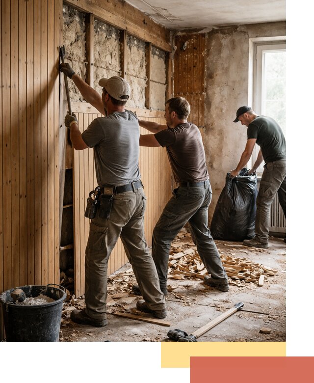 Демонтаж вагонки и вывоз материалов в Гулькевичах