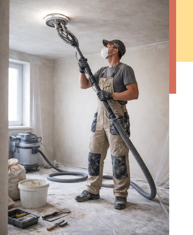 Шлифовка потолка в Гулькевичах от 3631 руб. — услуги шлифования потолка | ОТДЕЛОЧНИК-Гль