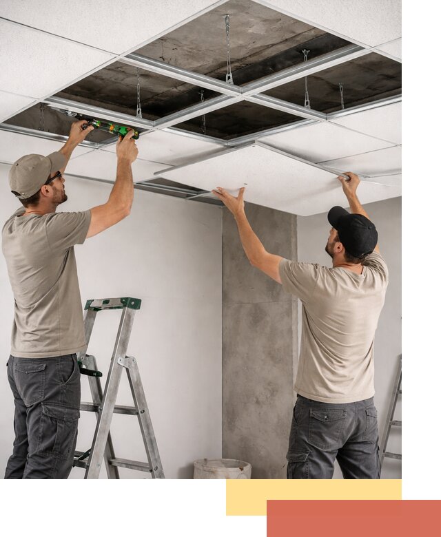 Монтаж потолка Армстронг под ключ в Гулькевичах